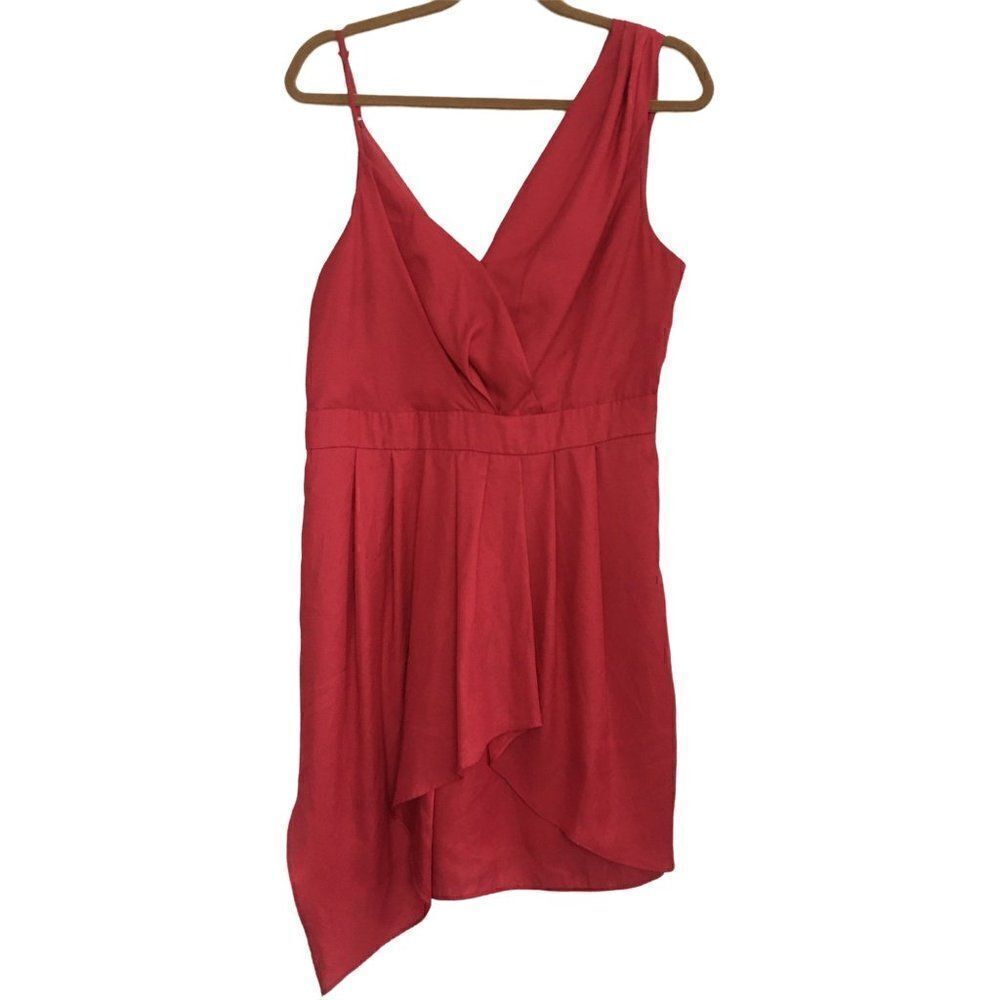 BCBGeneration Asymmetrical Womens Red Dress